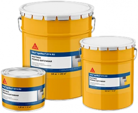 Мастика Резино_Битумная Sika Igolflex-074 5л Эластичная, Однокомпонентная, Черная.