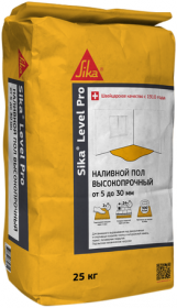 Наливной Пол Самовыравнивающийся Sika Level Pro 25кг Толщина от 5 до 30 мм / Зика Левел Про.