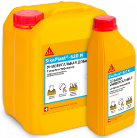 Суперпластификатор Универсальный 5л Sika SikaPlast-520 N для Бетона и Цементных Растворов.