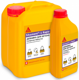 Добавка для Бетонов и Растворов Sika Sikament-1 Rapid 5л для Ускорения Набора Прочности Бетона.