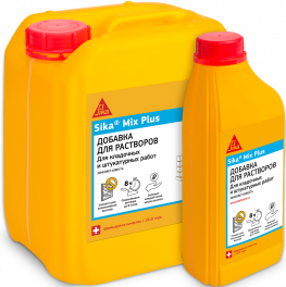 Добавка для Строительных Растворов Sika Mix Plus 1л Пластифицирующая и Стабилизирующая.