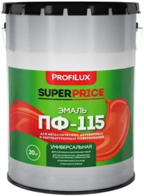 Эмаль ПФ-115 ProfiLux Superprice 20кг Универсальная, Желтая / Профилюкс Суперпрайс.