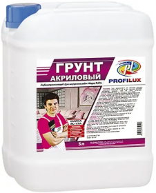 Грунт ProfiLux PL-17A Акриловый для Наружных и Внутренних Работ, Белый 5л.