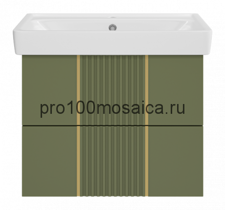 Тумба под раковину Brevita Vega 70 подвесная (олива)