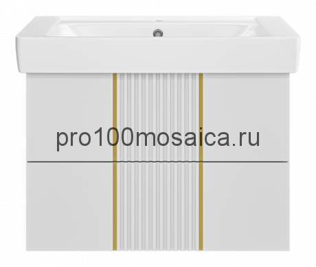 Тумба под раковину Brevita Vega 80 подвесная (белая)