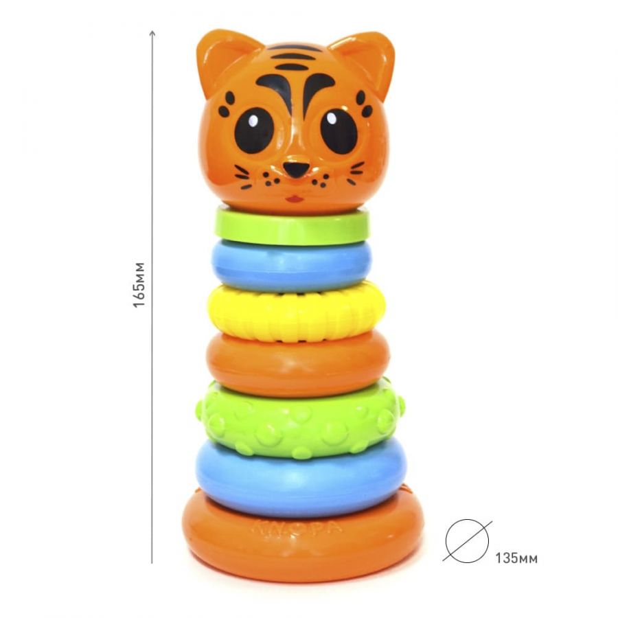 Пирамида "Тигр" 26 см 6 колец КНОПА