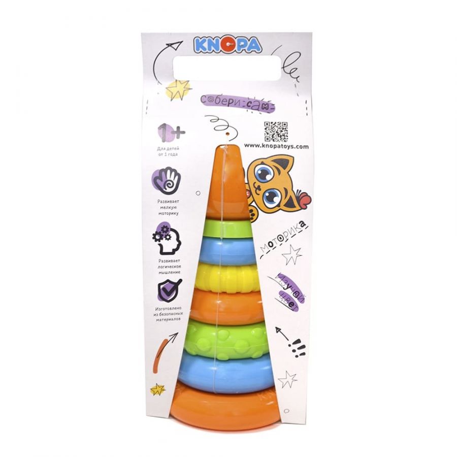 Пирамида "Тигр" 26 см 6 колец КНОПА