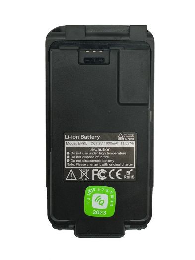 Аккумулятор увеличенный для рации Quansheng UV-K5, UV-K5(8), UV-K6 Type-C 3500 mAh