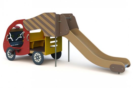 Формы для детских площадок Машинка Самосвал с горкой