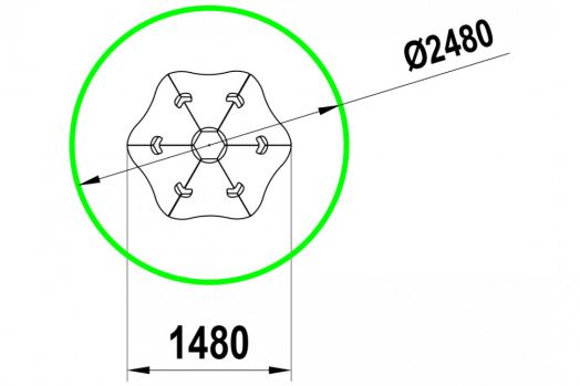 Столик для детской площадки "Под грибом"
