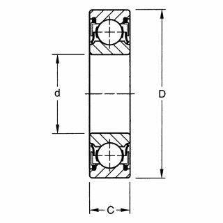 Подшипник 62303 2RS C3