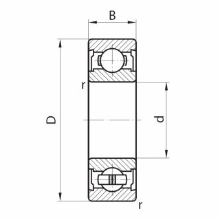 Подшипник 6304 ZZ (80304)