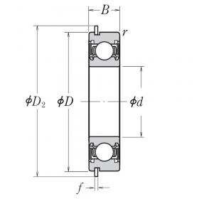Однорядный шариковый подшипник 6204 DDU NR