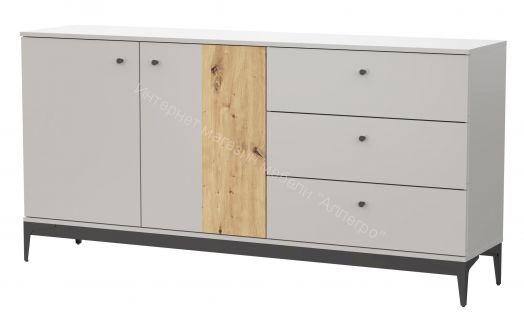 Комод КД-2 NORDIC Холодный серый/Дуб Артизан