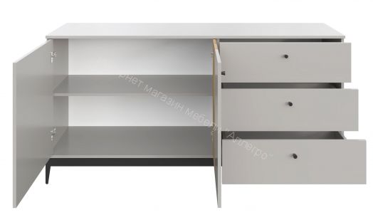 Комод КД-2 NORDIC Холодный серый/Дуб Артизан