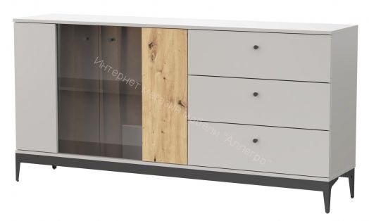 Комод КД-3 NORDIC Холодный серый/Дуб Артизан