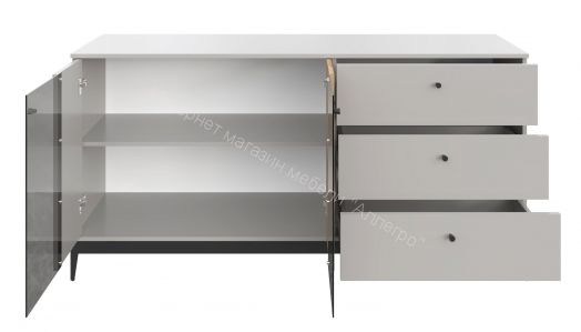 Комод КД-3 NORDIC Холодный серый/Дуб Артизан