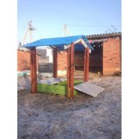 Песочница с крышками Домик цветной №2