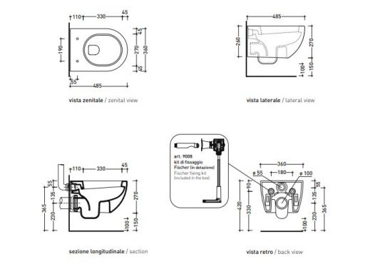 Унитаз Flaminia Mini App Wall Hung WC AP119G ФОТО