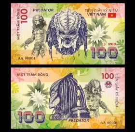 100 dong Vietnam — Predator (Хищник). Памятная банкнота. UNC Oz Msh