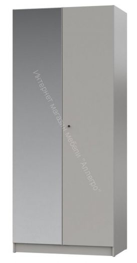 Шкаф НОРДИК 1000 К-1 одно зеркало Холодный серый