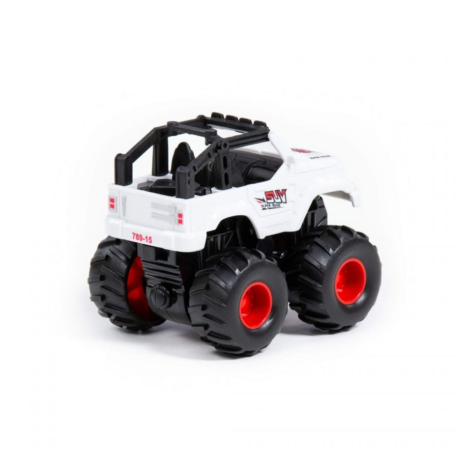 "Монстр ВНЕДОРОЖНИК" - "Джип-сафари", автомобиль инерционный (белый) (в коробке)