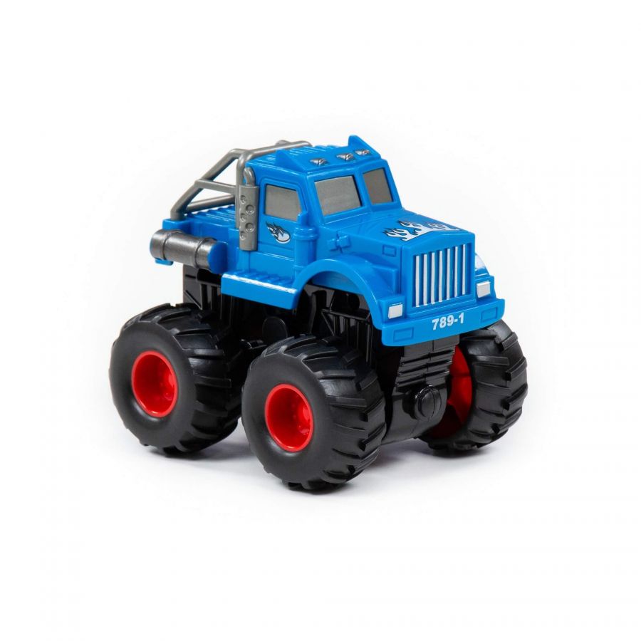 "Монстр ВНЕДОРОЖНИК" - "Грузовик", автомобиль инерционный (синий) (в коробке)