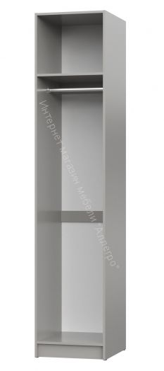 Шкаф НОРДИК К-2 с зеркалом Холодный серый