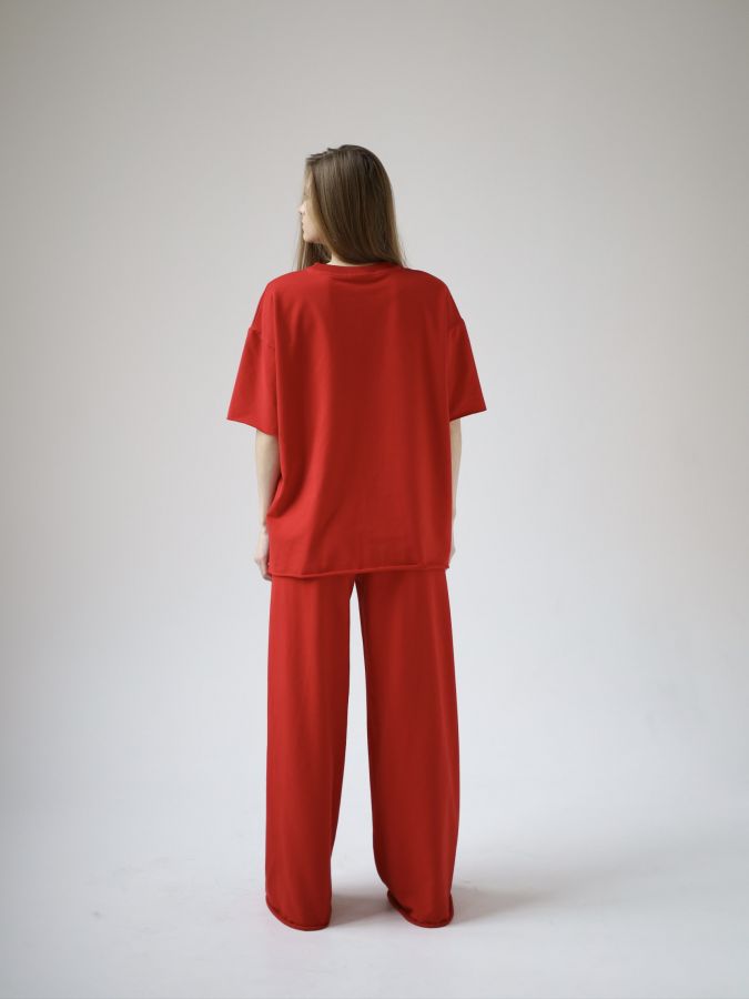 Футболка оверсайз красная