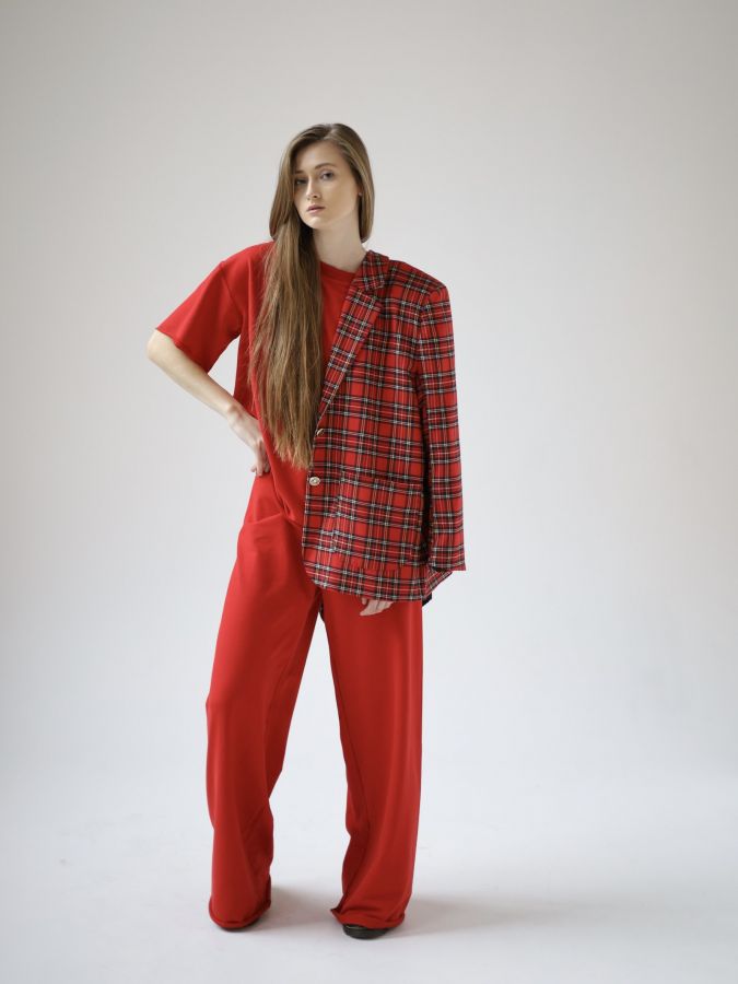 Футболка оверсайз красная