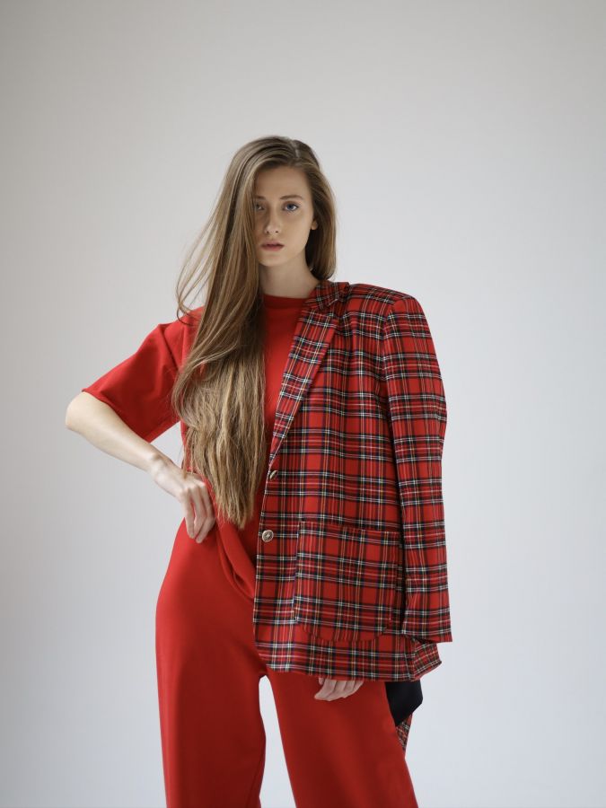 Футболка оверсайз красная