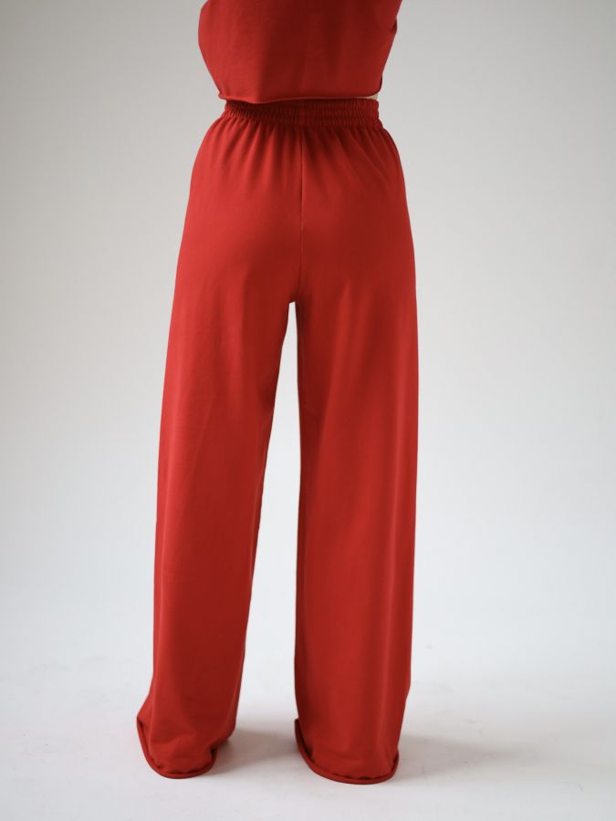 Брюки оверсайз красные