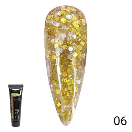 Global Fashion Полигель с глиттером Glitter Extension №06 30 гр