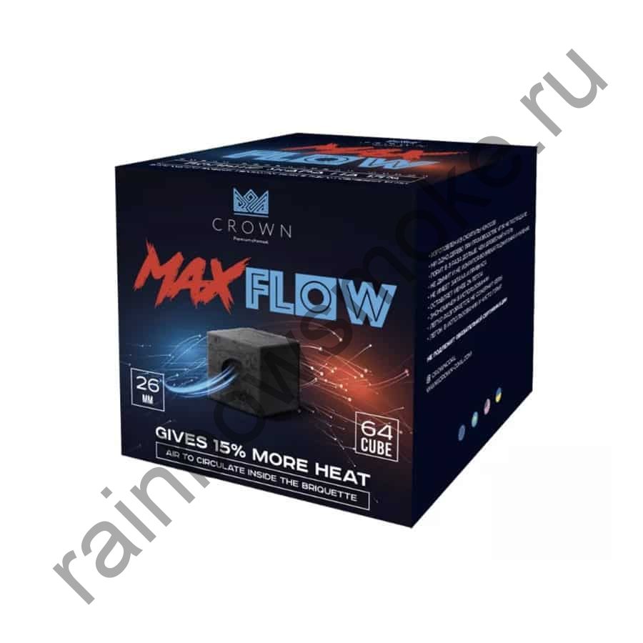 Кокосовый уголь Crown Maxflow 26мм 64шт