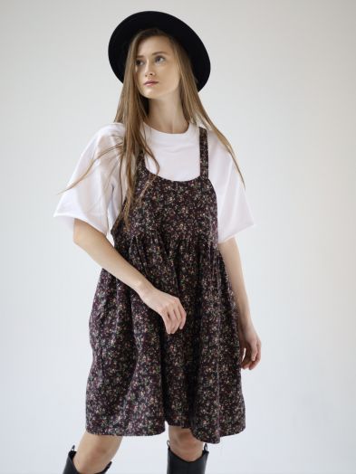 Сарафан Molle винный в цветочек