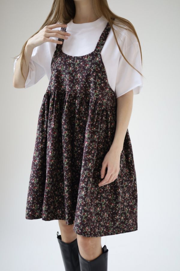 Сарафан Molle винный в цветочек