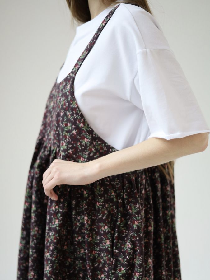 Сарафан Molle винный в цветочек