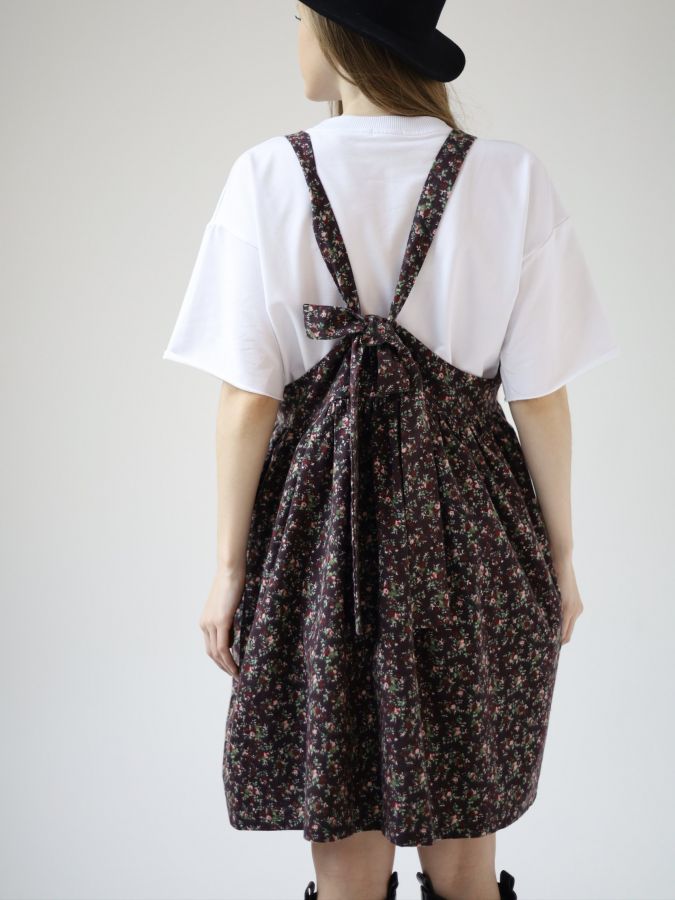 Сарафан Molle винный в цветочек