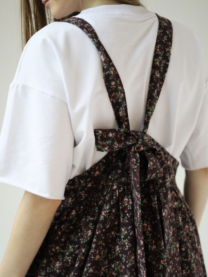 Сарафан Molle винный в цветочек