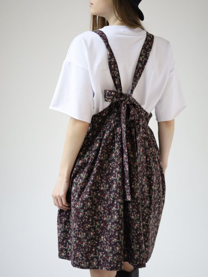 Сарафан Molle винный в цветочек