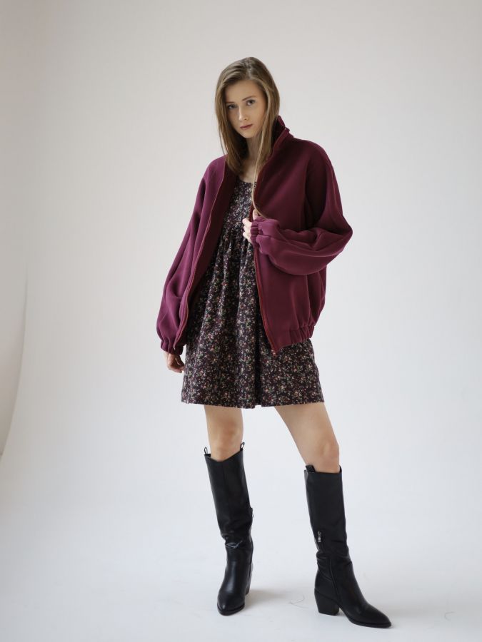 Сарафан Molle винный в цветочек