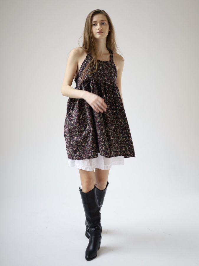 Сарафан Molle винный в цветочек