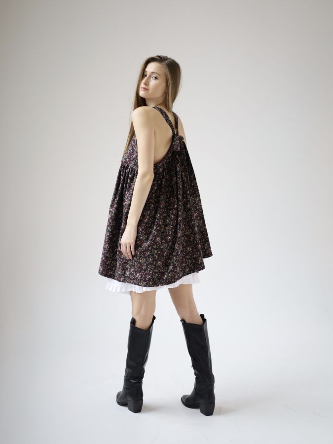 Сарафан Molle винный в цветочек