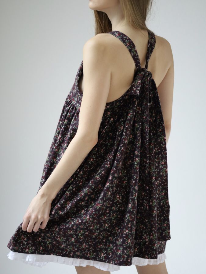 Сарафан Molle винный в цветочек