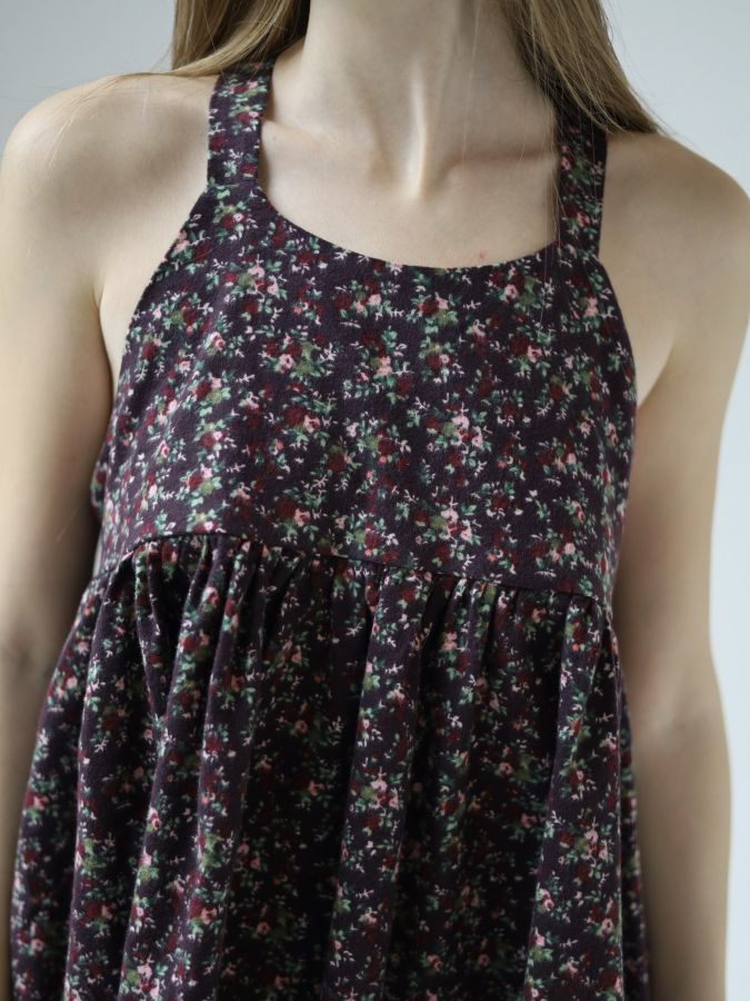 Сарафан Molle винный в цветочек