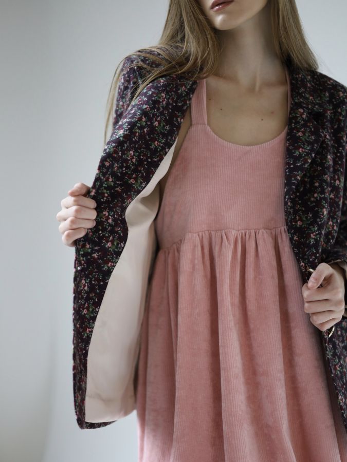 Пиджак винный в цветочек