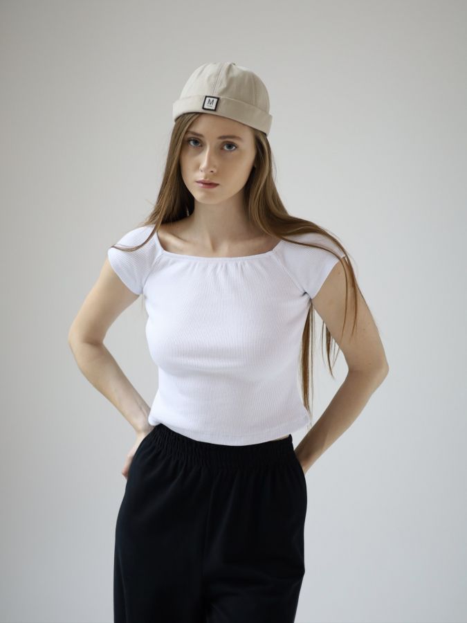 Топ футболка белая