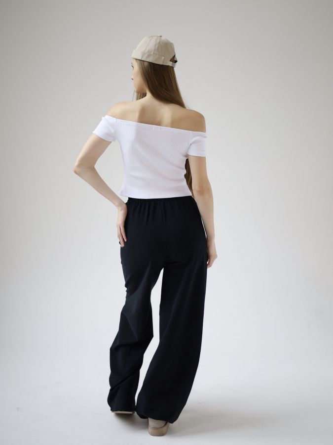 Брюки оверсайз черные