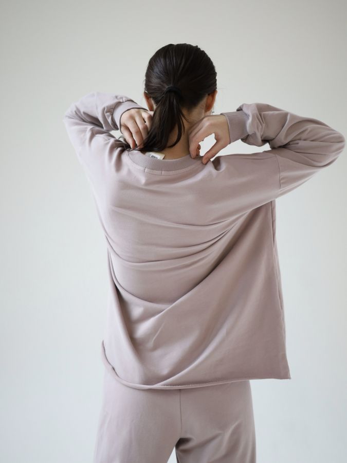 Кофта с длинным рукавом туман