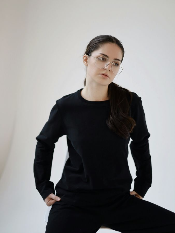 Лонгслив черный